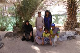 tahani, and local boys at the wadi
