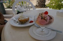 dessert at the marina