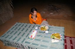 dinner at bedouin camp