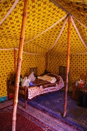 tent, inside
