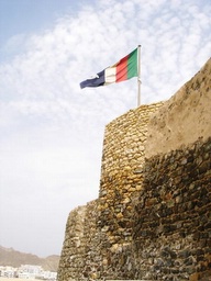 flag at muttrah fort